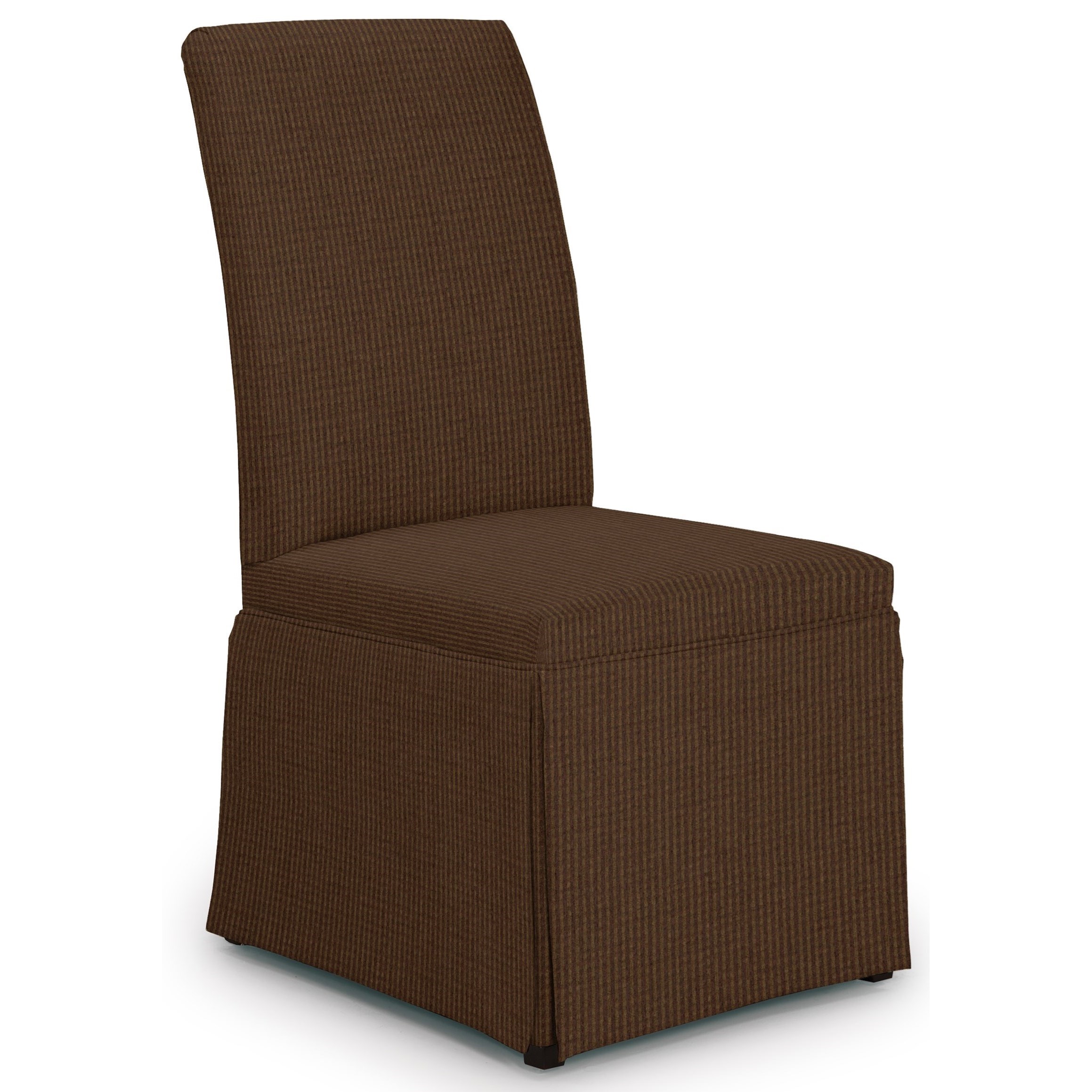 Upholstered skirted top dining chairs